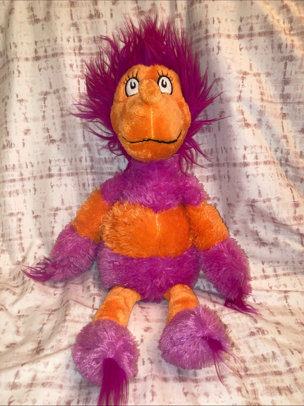 Kohls Cares Plush Theres a Wocket In My Pocket Dr Seuss Pink Orange Furry 18"